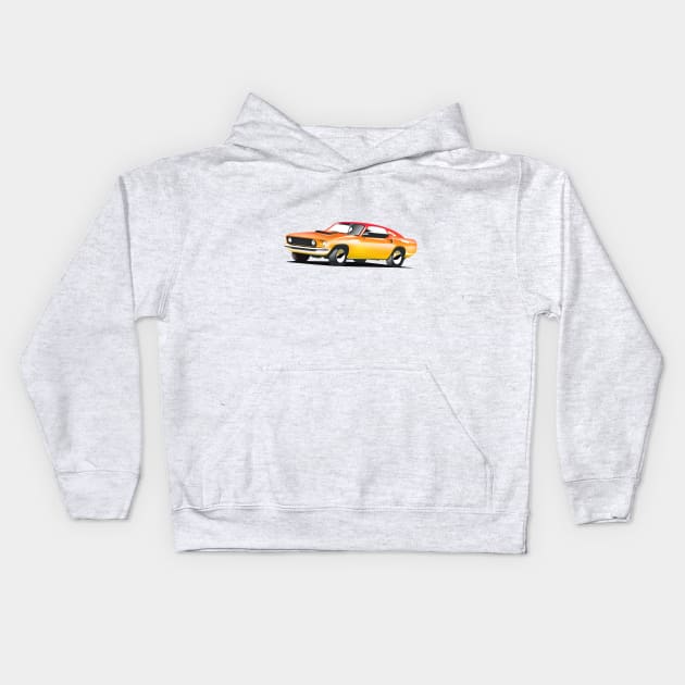 Vintage American Car Kids Hoodie by nickemporium1